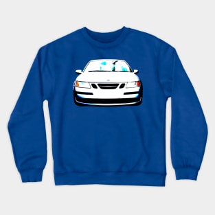 Saab 9-3 1st generation classic car high contrast Crewneck Sweatshirt